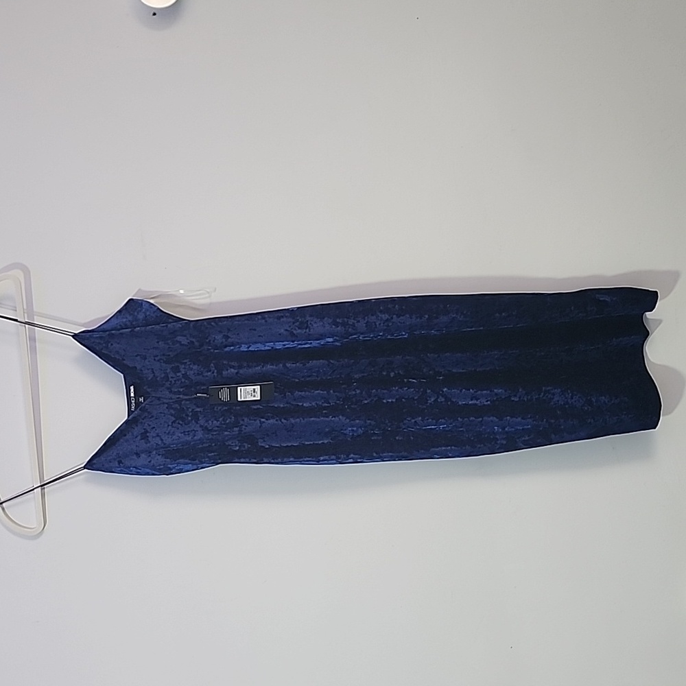Fashion Nova Blue Velvet Dress